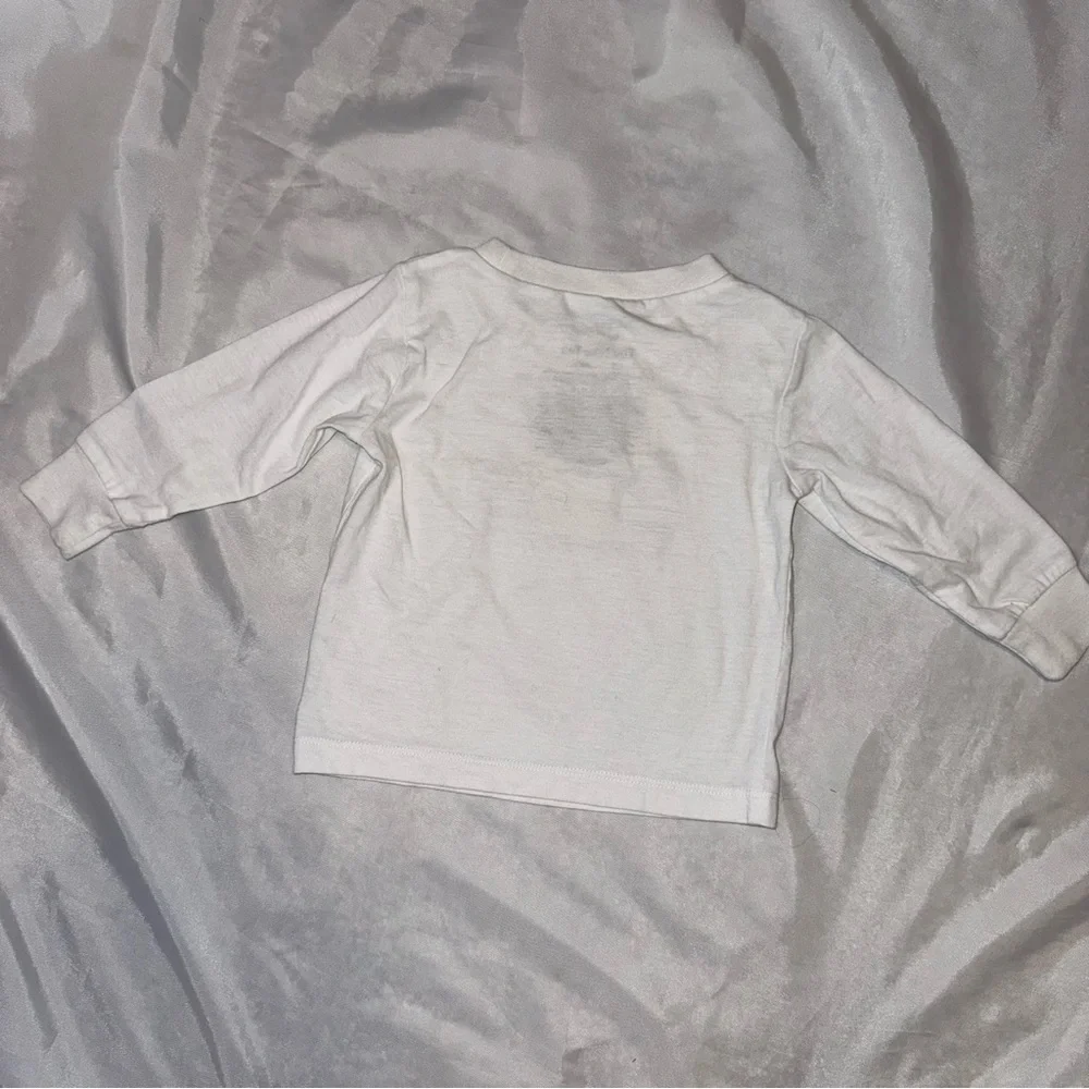 Nike Baby 12 mos Unisex‎ Boy Girl White w/Black Long Sleeve T-Shirt